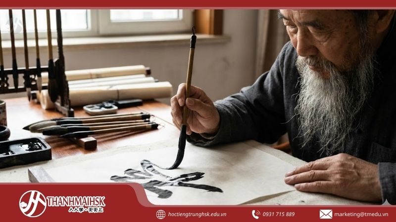 anghe-thuat-thu-phap-trung-quoc